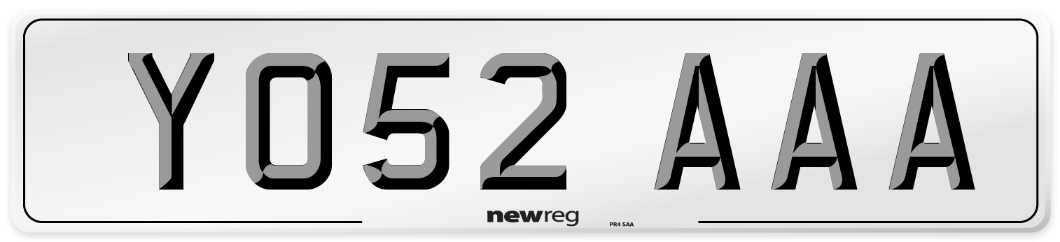 YO52 AAA Number Plate from New Reg